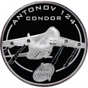 Реверс монеты Острова Кука, 1 доллар, 2008, Самолеты Антонова - Ан-124