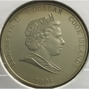 Аверс монеты Острова Кука, 1 доллар, 2008, История королевской семьи - Яков I