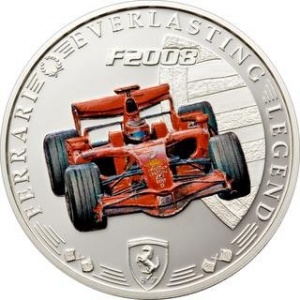 Реверс монеты Острова Кука, 1 доллар, 2008, Ferrari - Вечная легенда