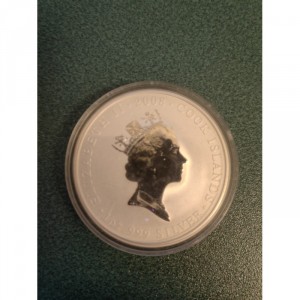 Аверс монеты Острова Кука, 1 доллар, 2008, Великолепный пион - Желтый пион
