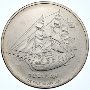 Реверс монеты Острова Кука, 1 доллар, 2009-2010, HMS Bounty
