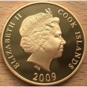 Аверс монеты Острова Кука, 1 доллар, 2009, Мировые Памятники Архитектуры - Бранденбургские ворота, Берлин