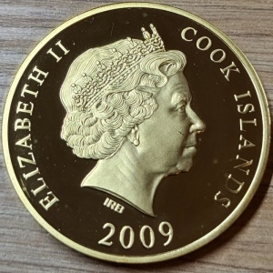 Аверс монеты Острова Кука, 1 доллар, 2009, Мировые Памятники Архитектуры - Мемориальная церковь Кайзера Вильгельма, Б…
