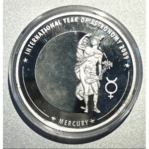 Реверс монеты Острова Кука, 1 доллар, 2009, Международный год астрономии - Меркурий
