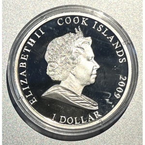 Аверс монеты Острова Кука, 1 доллар, 2009, Международный год астрономии - Уран