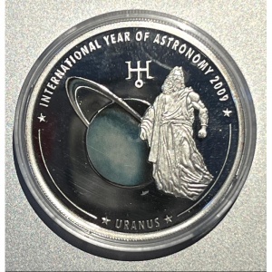 Реверс монеты Острова Кука, 1 доллар, 2009, Международный год астрономии - Уран