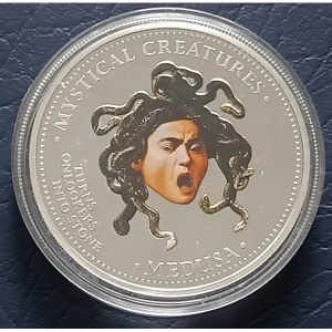 Реверс монеты Острова Кука, 1 доллар, 2009, Мифологические существа - Медуза