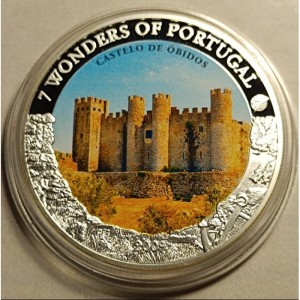 Реверс монеты Острова Кука, 1 доллар, 2009, 7 чудес Португалии - Замок Обидуш