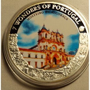 Реверс монеты Острова Кука, 1 доллар, 2009, 7 чудес Португалии - Монастырь Алкобаса