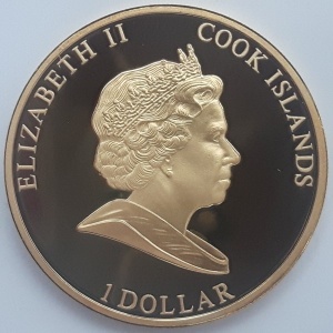 Аверс монеты Острова Кука, 1 доллар, 2010, Римская Британия - Юлий Цезарь высаживается в Британии