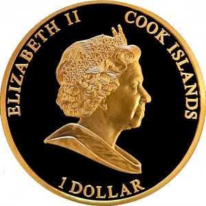 Аверс монеты Острова Кука, 1 доллар, 2011, Свадьба Принца Уильяма и Кейт Миддлтон /Держатся за руки/
