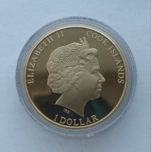 Аверс монеты Острова Кука, 1 доллар, 2011, Диана в белом пуловере