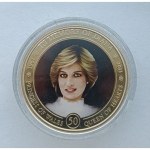 Реверс монеты Острова Кука, 1 доллар, 2011, Диана в белом пуловере
