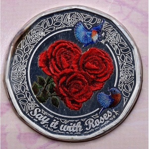 Реверс монеты Острова Кука, 1 доллар, 2011, Скажи это с Розами