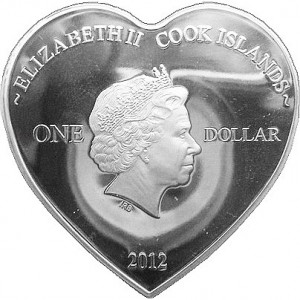 Аверс монеты Острова Кука, 1 доллар, 2012, Несокрушимая любовь