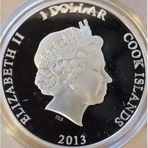 Аверс монеты Острова Кука, 1 доллар, 2013, Комикс "Čtyřlístek" - Мышпулин