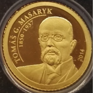 Реверс монеты Острова Кука, 1 доллар, 2014, Томаш Гарриг Масарик