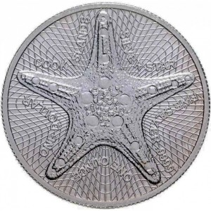 Реверс монеты Острова Кука, 1 доллар, 2019-2022, Морская звезда