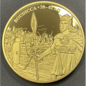 Реверс монеты Острова Кука, 1 доллар, 2019, Военачальники - Боудикка