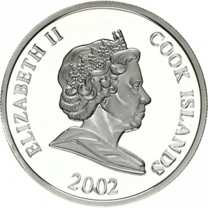 Аверс монеты Острова Кука, 2 доллара, 2002, XXVIII летние Олимпийские Игры, Афины 2004
