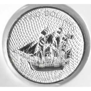Реверс монеты Острова Кука, 2 доллара, 2020, HMS Bounty
