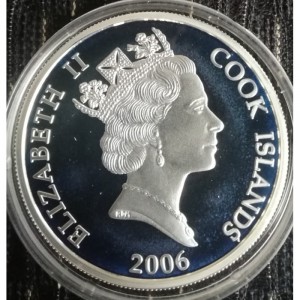 Аверс монеты Острова Кука, 5 долларов, 2006, HMS Bounty
