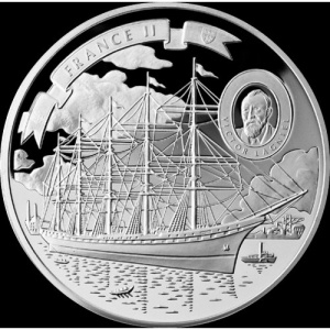 Реверс монеты Острова Кука, 5 долларов, 2008, Парусные корабли - Франс II