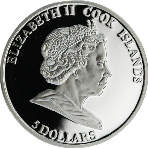 Аверс монеты Острова Кука, 5 долларов, 2009, Рыцари Круглого Стола - сэр Ланселот