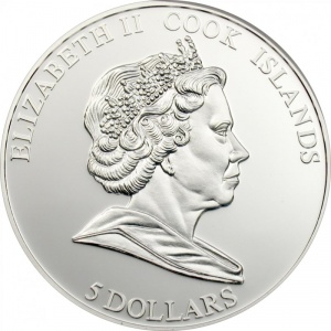 Аверс монеты Острова Кука, 5 долларов, 2009, Мир цветов - Мак