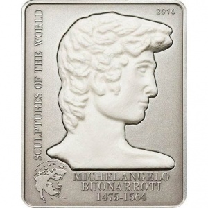 Реверс монеты Острова Кука, 5 долларов, 2010, Скульптуры мира - Давид