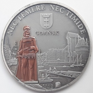 Реверс монеты Острова Кука, 5 долларов, 2010, Ганзейский союз - Гданьск