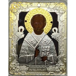 Реверс монеты Острова Кука, 5 долларов, 2010, Православные иконы - Николай Святой