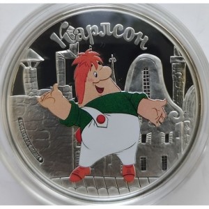Реверс монеты Острова Кука, 5 долларов, 2011, Карлсон