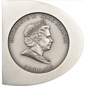 Аверс монеты Острова Кука, 5 долларов, 2011, Семена любви