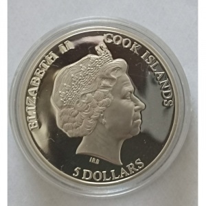 Аверс монеты Острова Кука, 5 долларов, 2012, Жостово