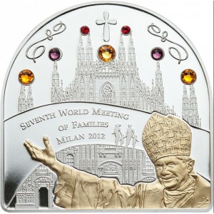 Реверс монеты Острова Кука, 5 долларов, 2012, Всемирная встреча семей