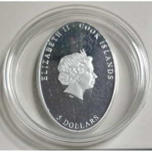 Аверс монеты Острова Кука, 5 долларов, 2012, Архангел Михаил