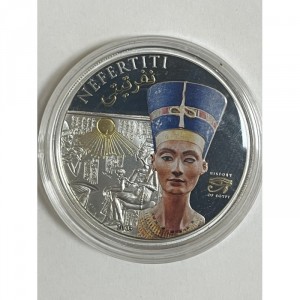 Реверс монеты Острова Кука, 5 долларов, 2013, История Египта - Нефертити