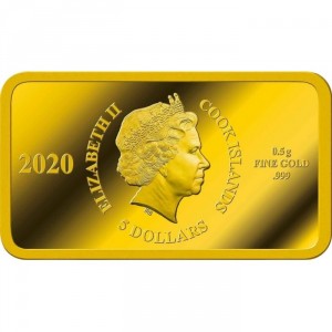Аверс монеты Острова Кука, 5 долларов, 2020, Гарри Поттер - Распределяющая шляпа