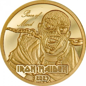 Реверс монеты Острова Кука, 5 долларов, 2023, Iron Maiden - Кусочек разума