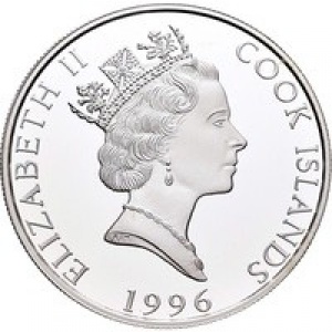 Аверс монеты Острова Кука, 10 долларов, 1996, Национальный парк "Олимпик"