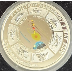 Реверс монеты Острова Кука, 10 долларов, 2000, Парад планет