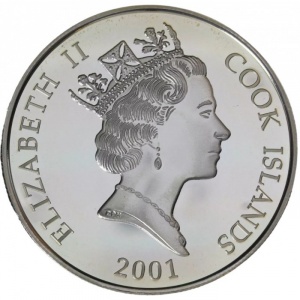 Аверс монеты Острова Кука, 10 долларов, 2001, XXVIII летние Олимпийские Игры, Афины 2004