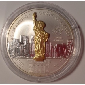 Реверс монеты Острова Кука, 10 долларов, 2006, Мировые памятники - Статуя Свободы