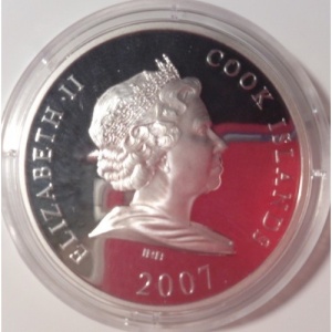 Аверс монеты Острова Кука, 10 долларов, 2007, Мировые памятники - Статуя Христа-Искупителя