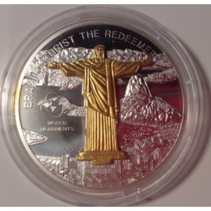 Реверс монеты Острова Кука, 10 долларов, 2007, Мировые памятники - Статуя Христа-Искупителя