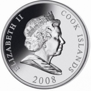 Аверс монеты Острова Кука, 10 долларов, 2008-2009, Натан Майер Ротшильд