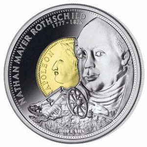 Реверс монеты Острова Кука, 10 долларов, 2008-2009, Натан Майер Ротшильд