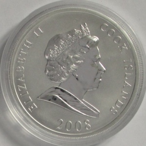 Аверс монеты Острова Кука, 10 долларов, 2008, Финансовые магнаты - Генри Форд
