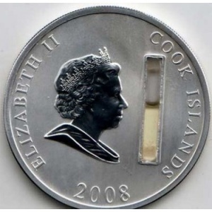 Аверс монеты Острова Кука, 10 долларов, 2008, Джон Рокфеллер